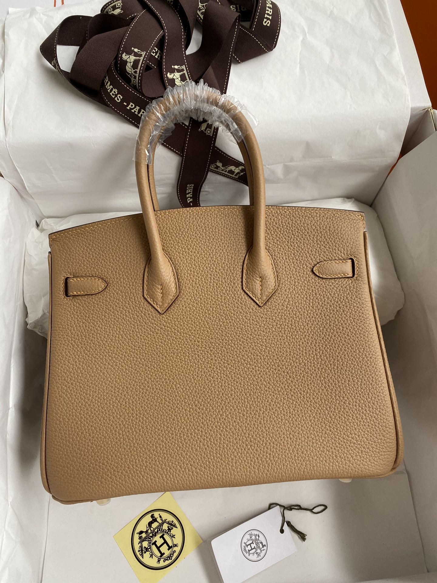 Hermes Birkin 25CM Togo Leather Handbag Sesame